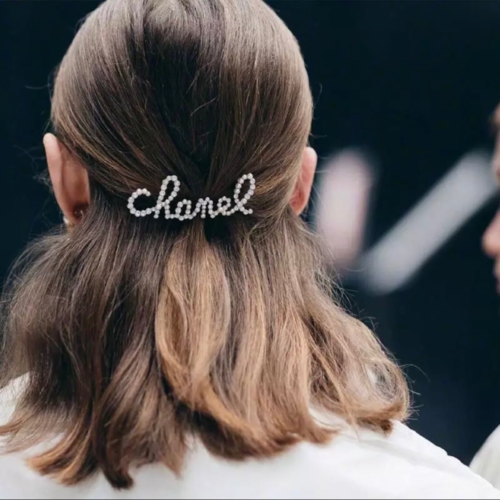 Chanel logo hairpin